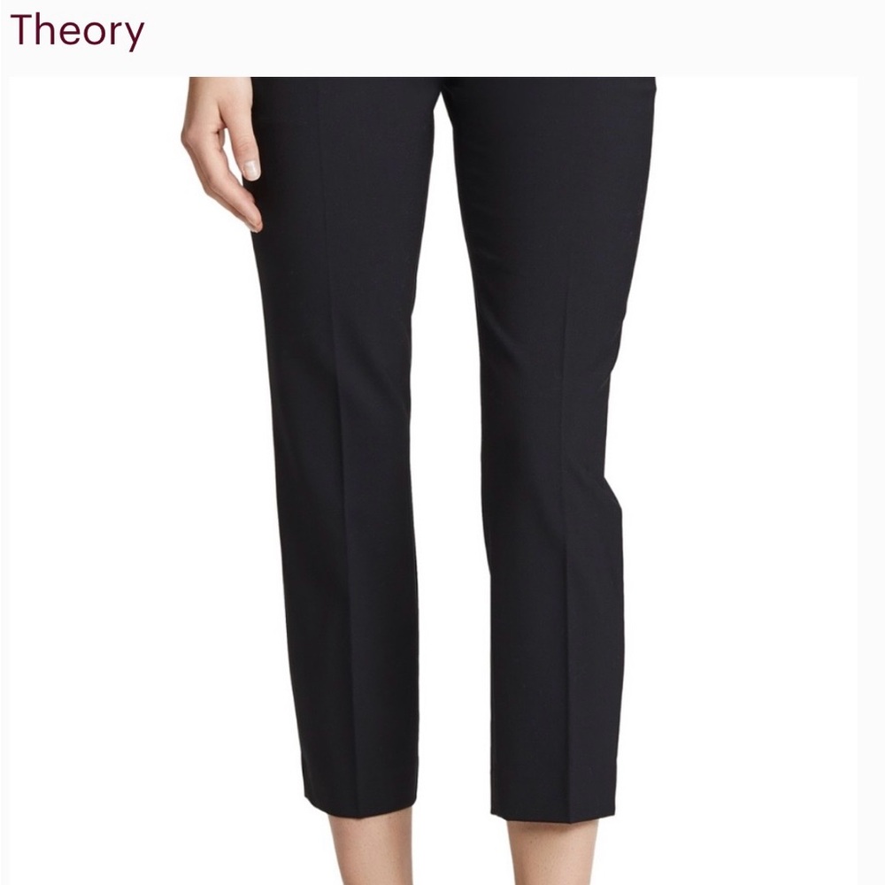 NWT: Theory Treeca Slim Crop Pant - Black Size 8